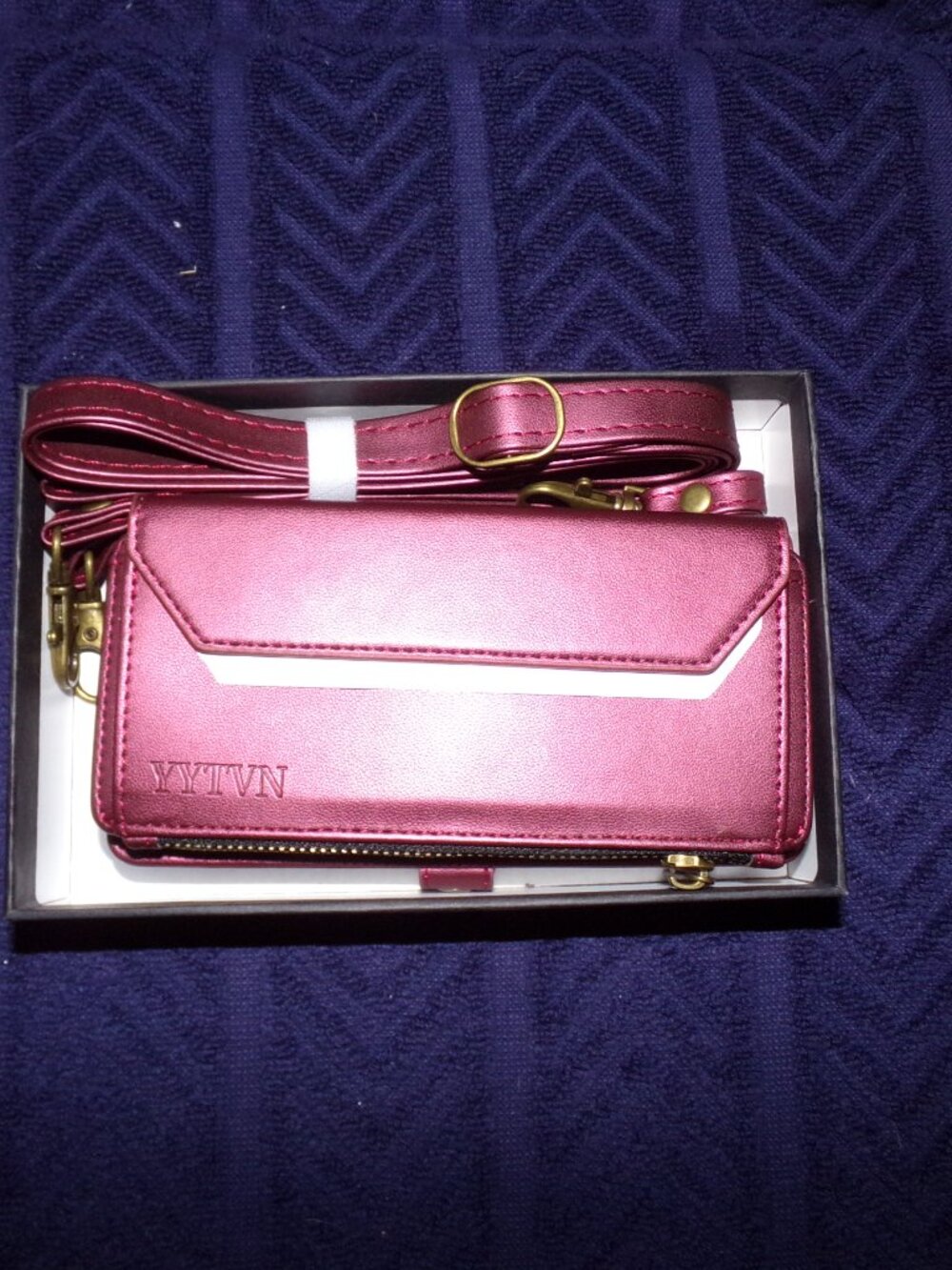YYTVN Samsung Galaxy S24 Wallet Case w/ Zipper Card Holder & Crossbody Lanyard